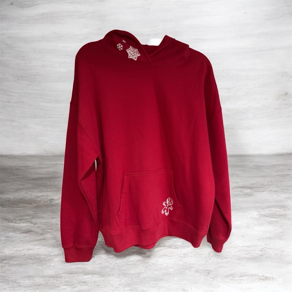 Hollister Sweater glitter print suggar graphic hoodie/graphic